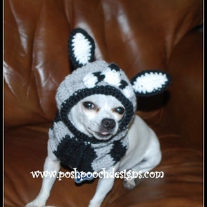 Raccoon Dog Snood Instant Download Crochet Pattern Small Dogs