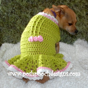 Instant Download Crochet Pattern - Amber Spring Dog Sweater - Small Dogs 2-15 lbs