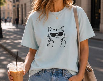 Camiseta divertida y genial de gatos con colores cómodos, camiseta de gato, camiseta de gatito meme, regalo sarcástico para amantes de los gatos, camiseta divertida para amantes de las mascotas, camiseta divertida de gato, camiseta de gato