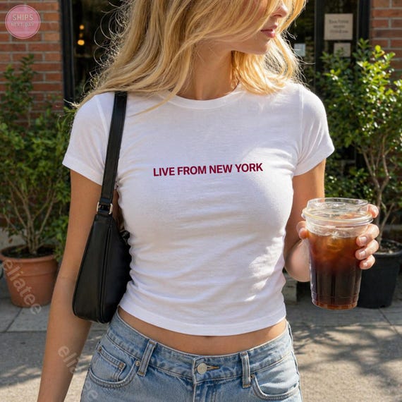 New York Crop Top, New York Lover Gift, New Yorker Baby Tee, NYC Crop Tee, New York City Top, Y2K Crop Top, Y2K Baby Tee, City Girl Crop Top