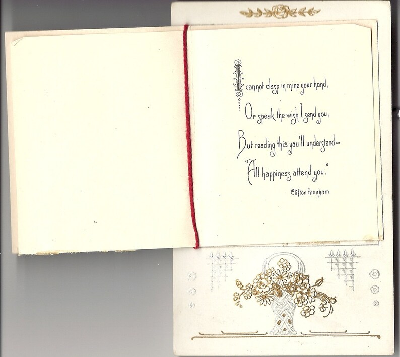 Vintage Used Greeting Card Made in USA Etsy