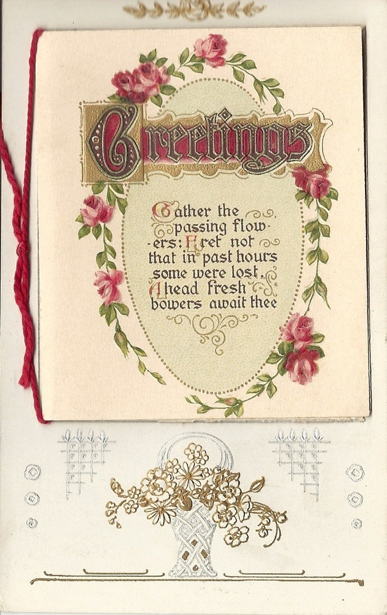 Vintage Used Greeting Card Made in USA Etsy