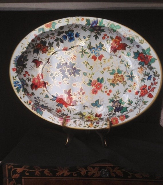 Vintage Metal Oval Bowl Daher Long Island New York 11101 Made Etsy