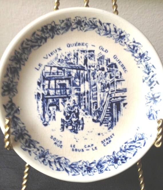 Vintage Miniature Souvenir Plate Le Vieux Quebec Old Quebec Etsy