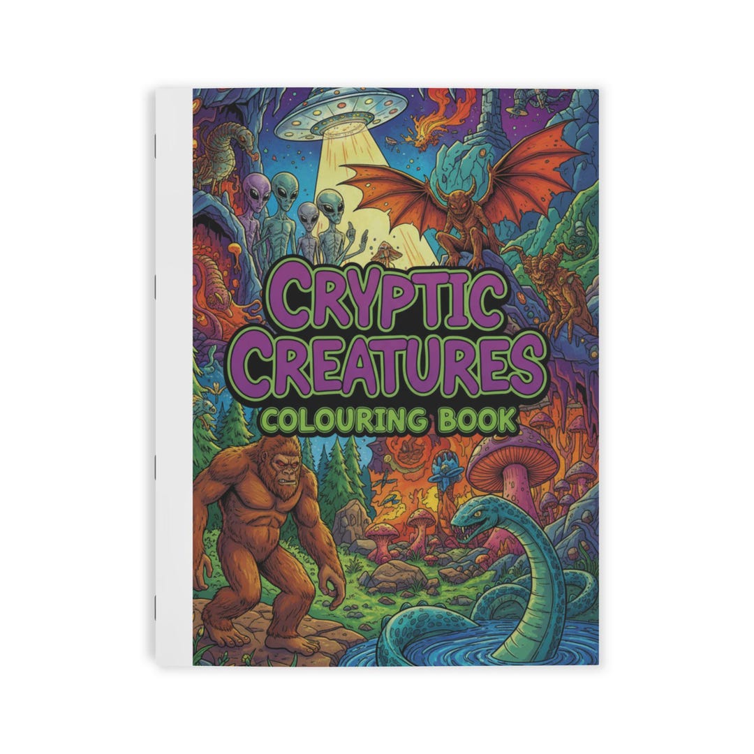 Cryptic Creatures Colouring Book - Etsy