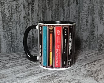 Tazza con musicassetta dei Depeche Mode / Regalo per fan della musica anni '80