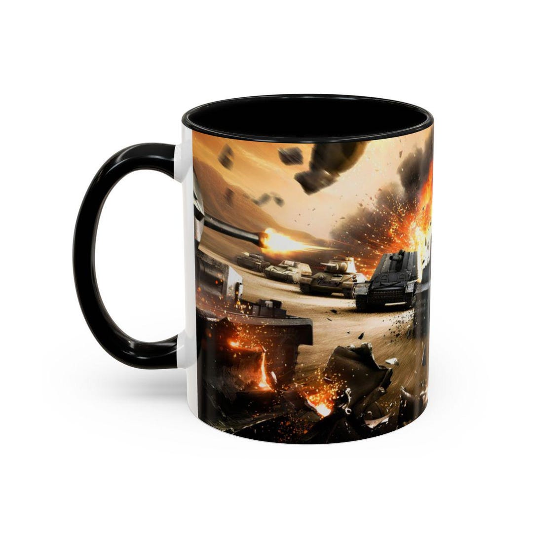 Tank Battle Mug – Military Coffee Cup With Explosive Battlefield ...