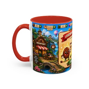 Keramische mok | Legendary Brew Found, Gamer koffiebeker, Bean Design