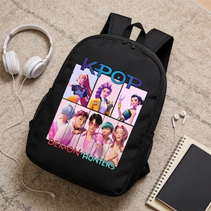 Plecak Kpop Demon Hunters, torba szkolna Huntrix All Members dla fanów Kpopu
