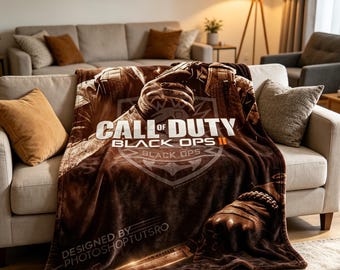 Call ofduty Black Ops Decke, weicher Überwurf, Geschenk für Gamer Fan
