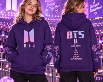 Sudadera con capucha de BTS, sudadera unisex estilo Kpop, sudadera para fans de grupos de chicos coreanos, ropa urbana para jóvenes y adultos, 12 colores, tallas S-3XL, regalo para ARMY