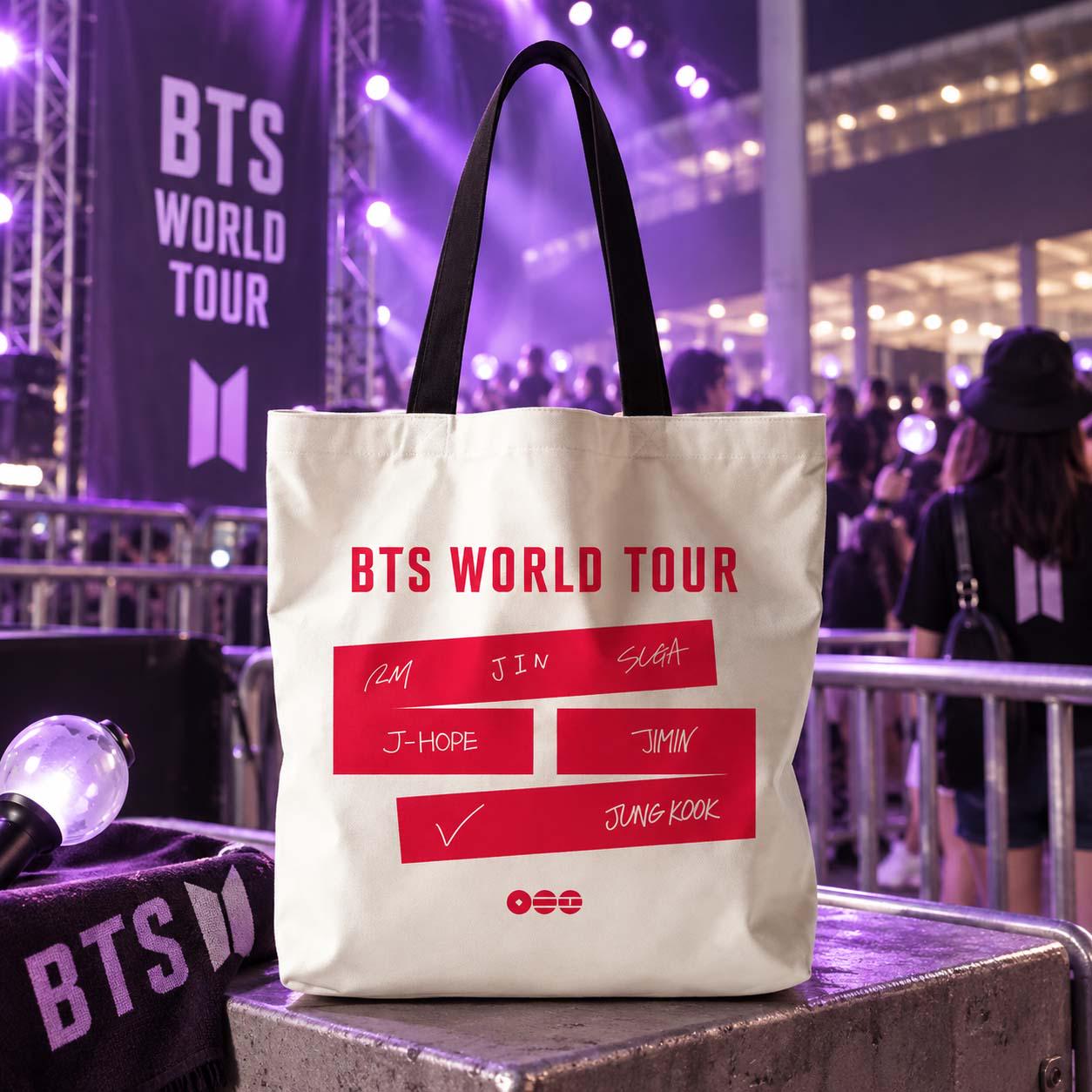 Bts Reusable Bag - Etsy