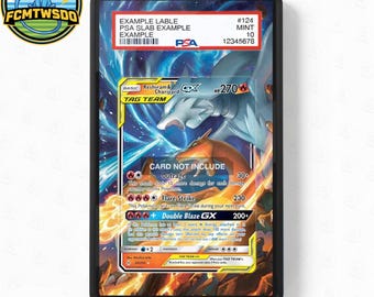 Reshiram & Charizard GX 20234 Extended Art Graded Magnetic Display Case