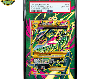 M Rayquaza EX #98 Ancient Origins Extended Art Graded Magnetic Display Case
