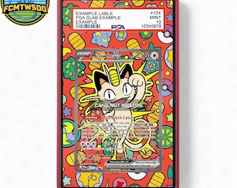Meowth ex 121 Extended Art Graded Magnetic Display Case