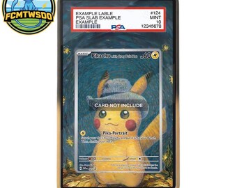 Pikachu with Grey Felt Hat SVP 085 Manga Custom Graded Display Magnetic Stand Case