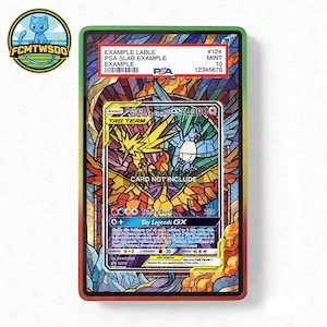 Moltres, Zapdos and Articuno GX  SM210 Extended Art Graded Magnetic Display Case