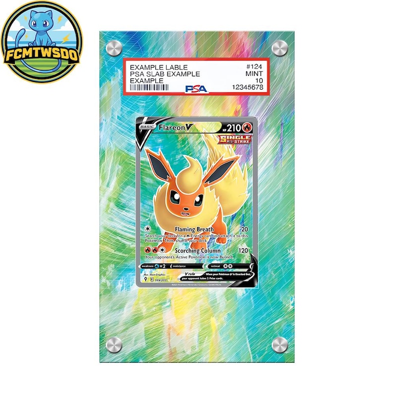 Display Mointed Examples Graded Flareon V 169/203 Evolving Skies Extended Art Graded Magnetic ...