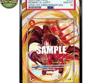 Monkey D. Luffy ST01-012 One Piece Extended Art Graded Magnetic Display Case