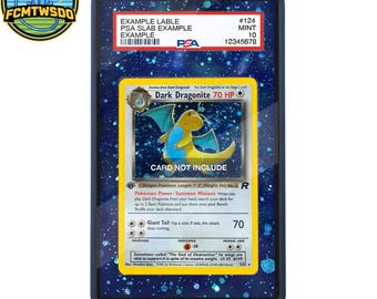Dark Dragonite 5/82 Pokémon TCG Extended Art Graded Magnetic Display Case