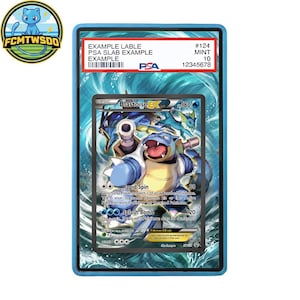 Blastoise EX XY122 XY Black Star Promos Extended Art Graded Magnetic Display Case