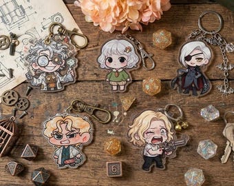 RE9 Inspired Acrylic Keychain ft Leon, Grace, Gideon, Emily & Zeno, Trending Keychains.