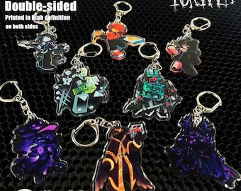 FORSAKEN Acrylic Keychains: Chance, 007n7, Azure, TwoTime, Elliot.