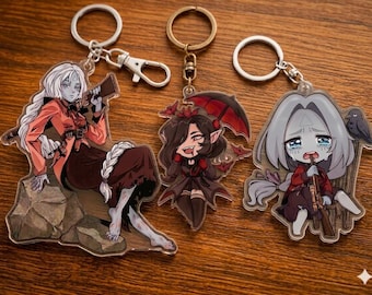 Deadlock Acrylic Charm Keychain, Mina Ha, Vindicta Fanart (2-3.5" Double-Sided), Gifts for her.