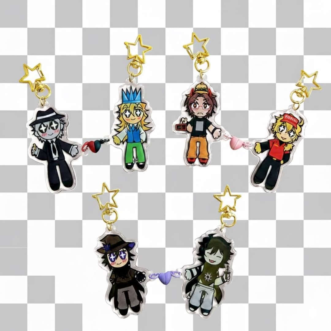 FORSAKEN Acrylic Keychains: Chance, Itrapped, 007n7, Azure