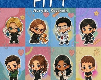 THE PITT  Keychain,  Pitt Robby Fan Art Keychains - Wave 2