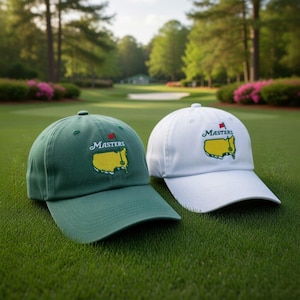 Embroidered Masters Golf Cap, Augusta Style Cotton Dad Hat