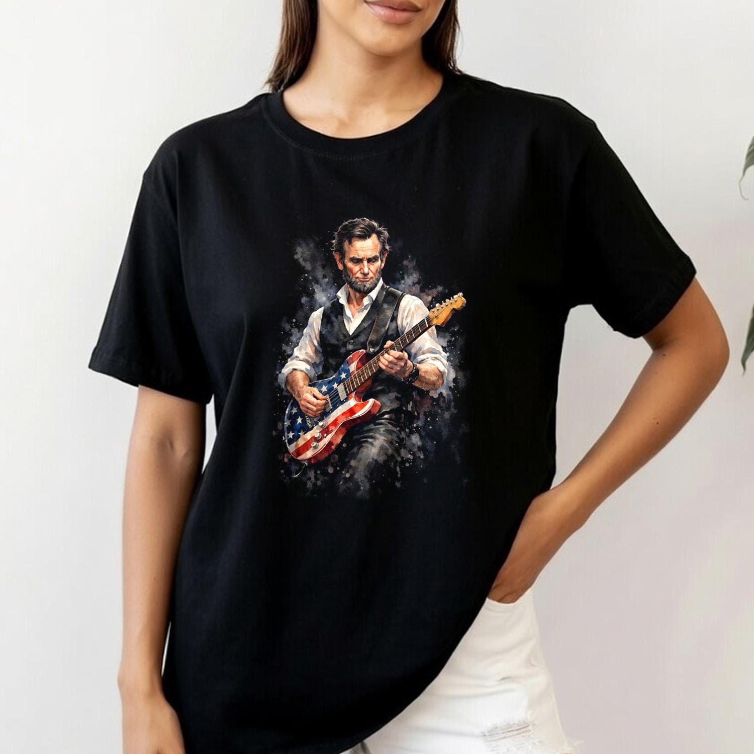 Sweatshirt Guitare Acoustique Arbre Au Bord Du Lac - Cadeau Idéal Pour Guitaristes
