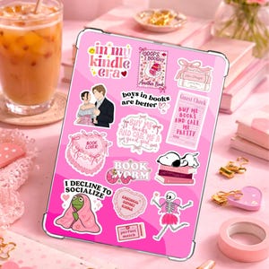 Insertion Kindle Coquette rose | Esthétique Kindle | Décoration Kindle Romance Reader | Coque transparente imprimable Kindle | Kindle Paperwhite