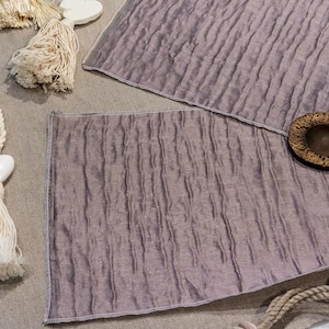Double-Sided Crinkle Fabric Lavender Gold, Textured Curtain Fabric, European Fabric, 140 cm Width