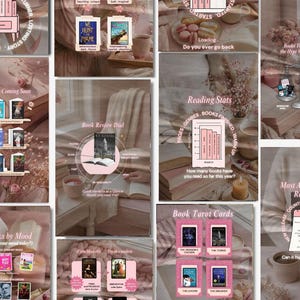 Bookstagram Reels Template Pink Bookish Reel Author Faceless Booktok Video Instagram Tiktok Book Promo Book Lover Influencer Content Creator