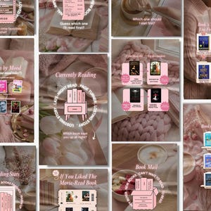 Bookstagram Reels Template Pink Bookish Reel Author Faceless Booktok Video Instagram Tiktok Book Promo Book Lover Influencer Content Creator
