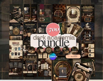 Dark Academia Bookstagram Templates Booktok Canva Moody Bookish Instagram Post Book Review Reading Gothic Author Ig Marketing Influencer Kit