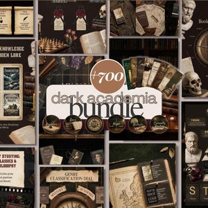 Paquete Dark Academia: Plantillas de Canva para Bookstagram con estilo melancólico (más de 700 recursos) / Reseña de libro del autor
