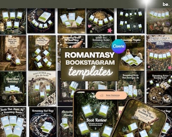 Romantasy Author Instagram Templates: Romance Fantasy Bookstagram Canva Bundle (Indie Book Promo)