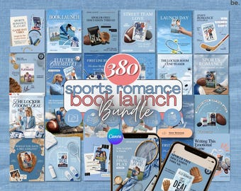 Lanzamiento de libro de romance deportivo en Instagram Plantillas de promoción para autores independientes Bookstagram Creador de contenido literario Kit de redes sociales Booktok Marketing de libros