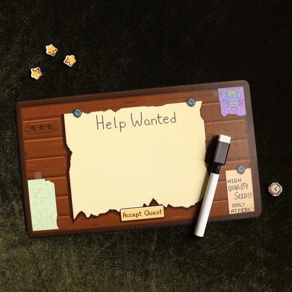 Stardew Valley Inspired Magnetic Quest Board ｜Stardew Valley Memo Board Merch | Gamer Gift