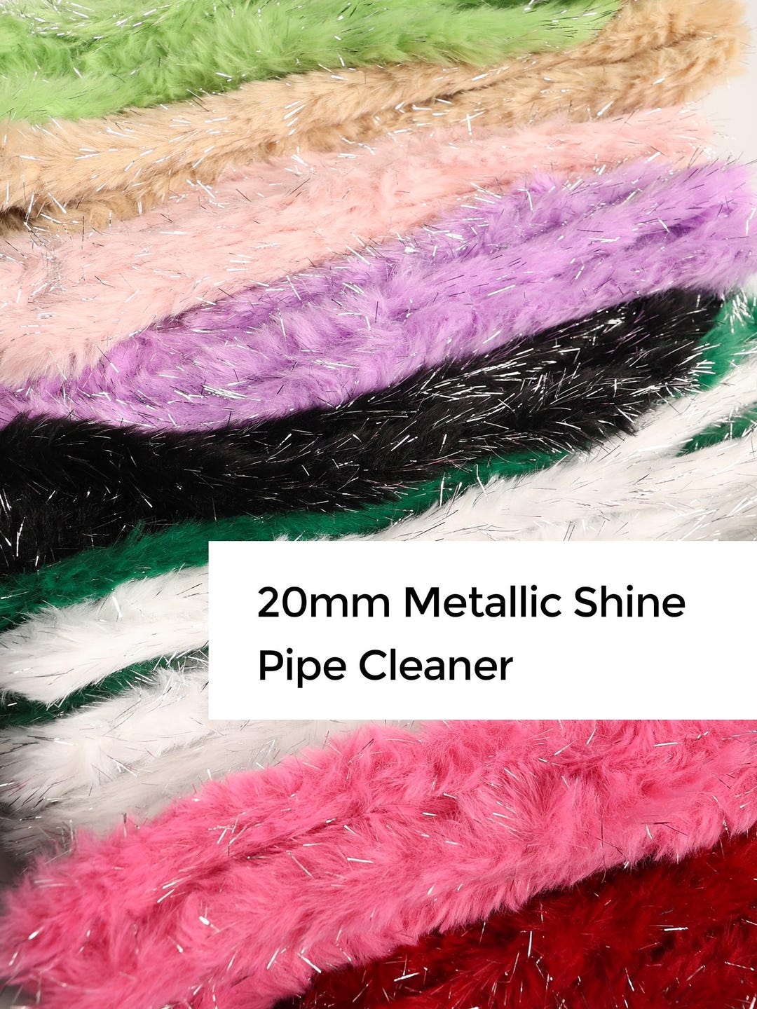 Pipe Cleaner Names 2pcs Metallic Shine Pipe Cleaner, 100cm Craft Chenille Stems Thickness ...