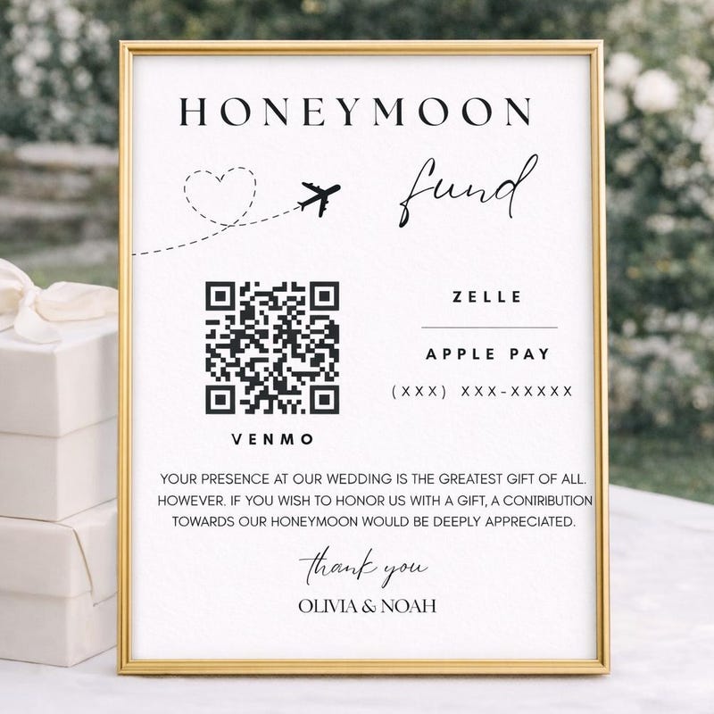 Honeymoon Fund Display - Etsy