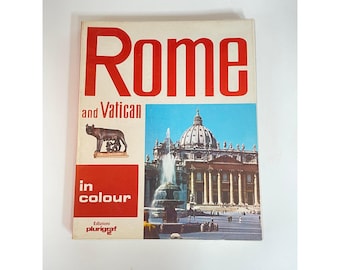 Vintage 1977 Rome & Vatican in Colour Loretta Santini Plurigraf Italy Guidebook