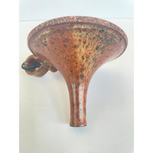 Wally Schwab Studio Pottery Funnel Vintage PNW Ceramic Speckled Stoneware