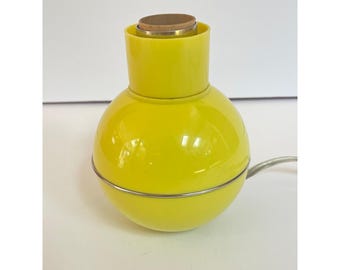RARE Vintage MCM Lamper Eyeball Desk Lamp Yellow Dumbell, Weighted Culbuto Style