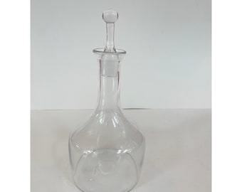 Vintage Glass Orrefors Rhapsody Decanter With Solid Glass Stopper 9 Inch