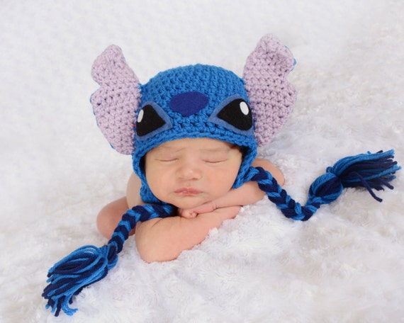 Bonnet enfant Stitch Disney - Bonnet bleu