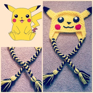 Crochet Pikachu Beanie/Hat