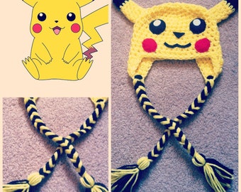 Crochet Pikachu Beanie/Hat